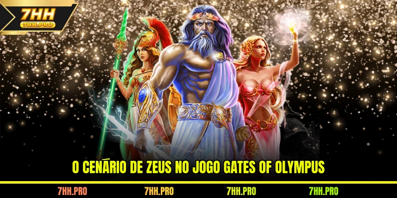 O cenário de Zeus no jogo Gates of Olympus